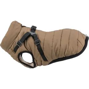 Zimní bunda PIROU s postrojem, pískováS: 36cm, hruď: 50-54cm, krk: až 40cm